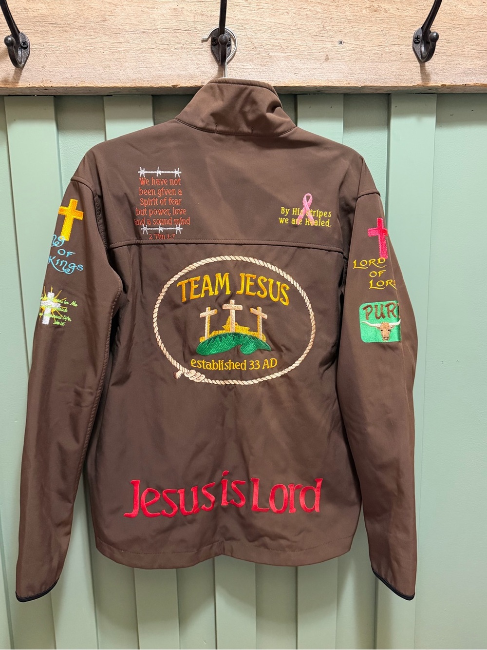 Port Authority "Team Jesus" Custom Embroidered Softshell Jacket Adult Medium